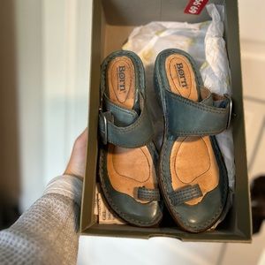 Vintage Born Blue Leather Sandals
